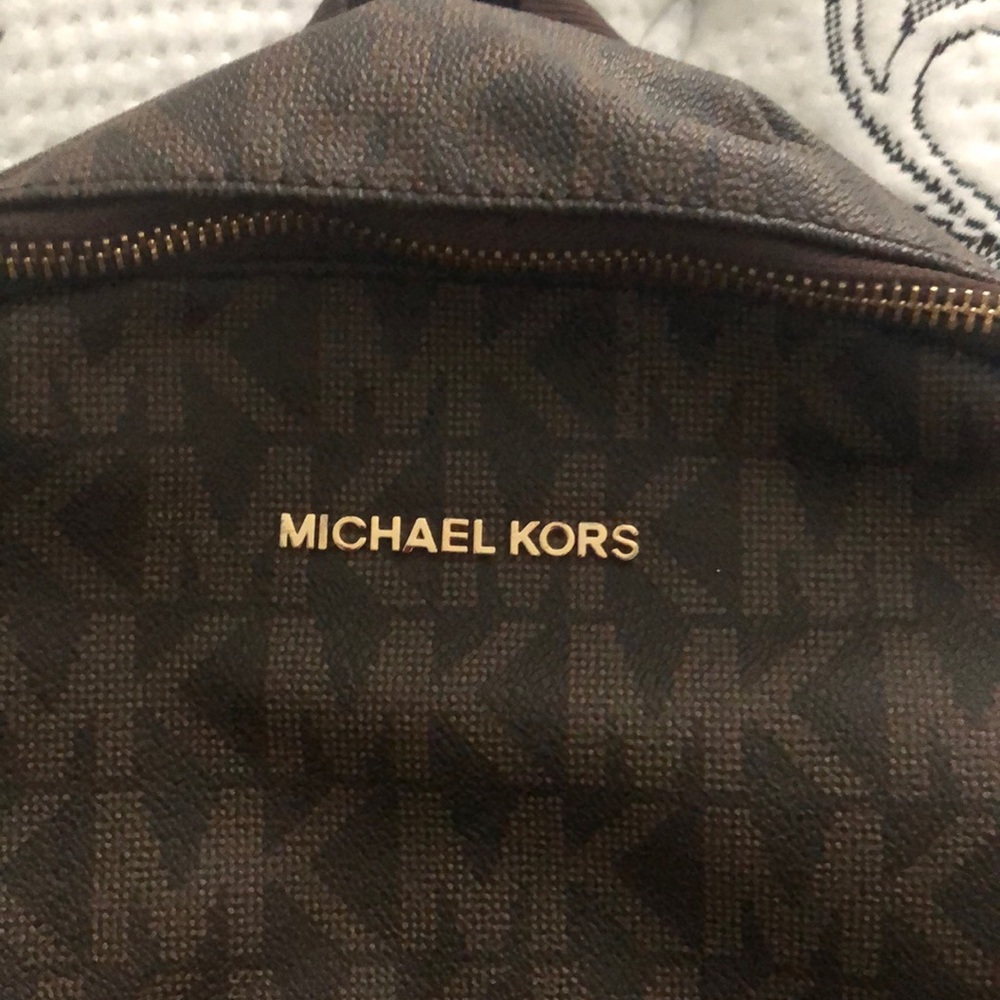 Michael Kors Brown Monogram Backpack - image 3